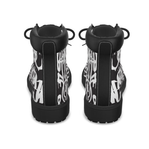 Black and White Graffiti Classic Boots - Image 7