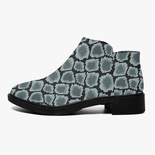 Blue Snake Skin Pattern Fashion Boots - Image 4