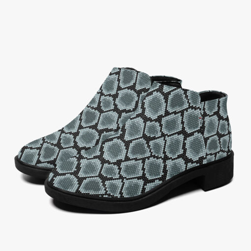 Blue Snake Skin Pattern Fashion Boots - Image 5