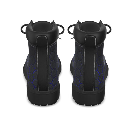 Hexagons Blue Glow Classic Boots - Image 7