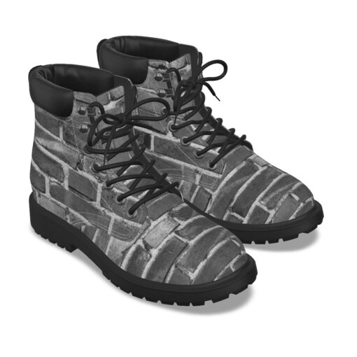 Gray Bricks Wall Classic Boots - Image 5