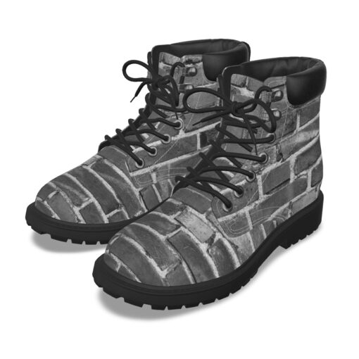 Gray Bricks Wall Classic Boots - Image 2