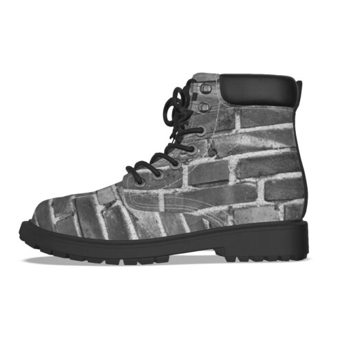 Gray Bricks Wall Classic Boots - Image 3