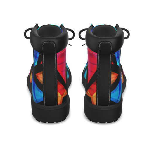 Neon Geometric Grunge Classic Boots - Image 3