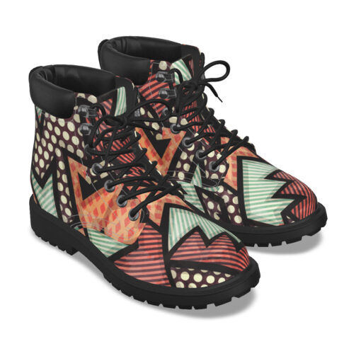 Cloth Geometric Grunge Classic Boots - Image 5