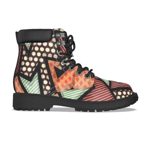 Cloth Geometric Grunge Classic Boots - Image 4