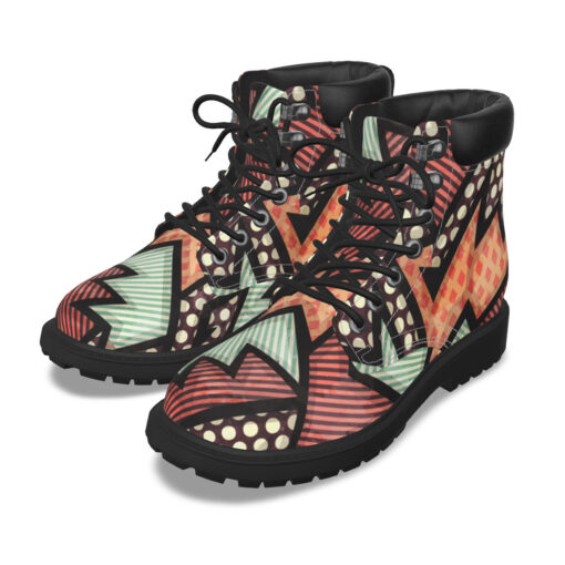 Cloth Geometric Grunge Classic Boots - Image 2