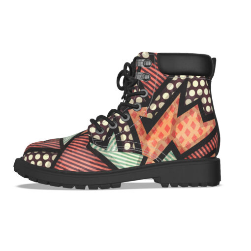 Cloth Geometric Grunge Classic Boots - Image 3