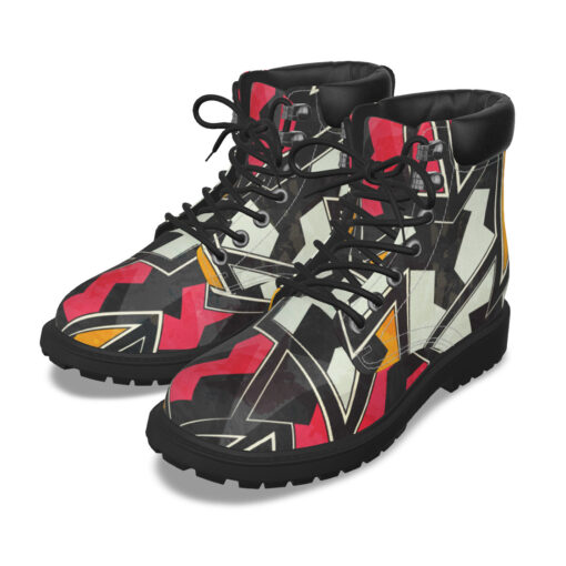 Abstract Zigzag Geometric Classic Boots - Image 2