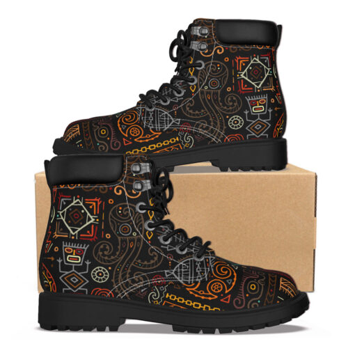 Ethnic Polynesian Ornament Classic Boots