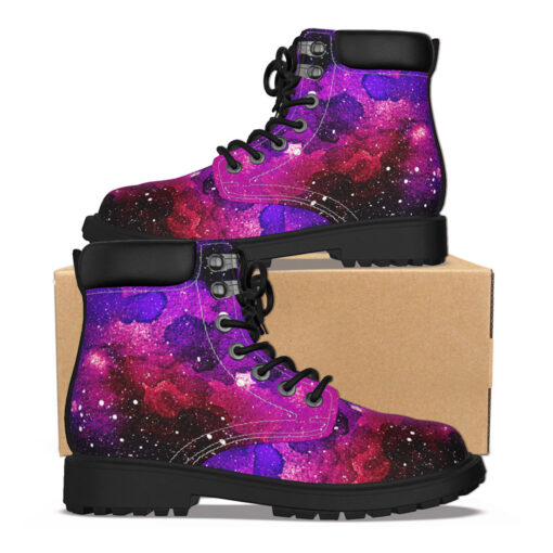 Watercolor Colorful Space Classic Boots