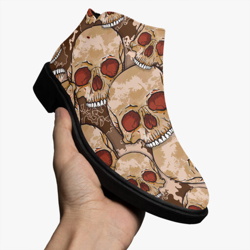 Red Skulls Camouflage Fashion Boots - Image 3