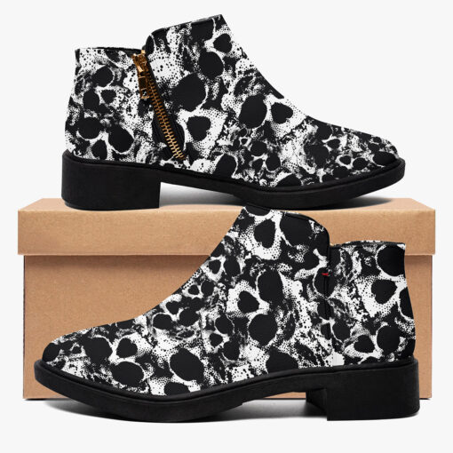 Skulls Grunge Pattern Fashion Boots - Image 2