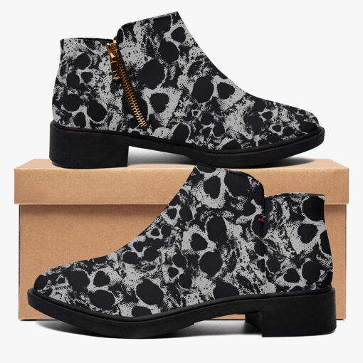 Skulls Grunge Pattern Fashion Boots - Image 2