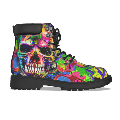 Skull Graffiti Art Classic Boots - Image 3