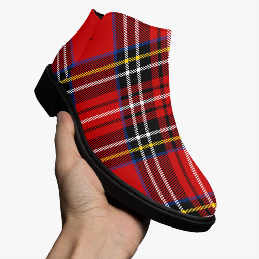 Classic Red Tartan Fashion Boots - Image 3