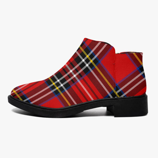 Classic Red Tartan Fashion Boots - Image 4