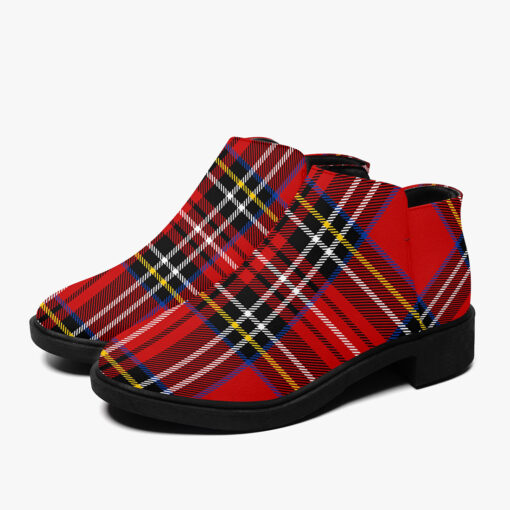 Classic Red Tartan Fashion Boots - Image 5