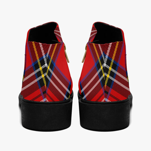 Classic Red Tartan Fashion Boots - Image 6