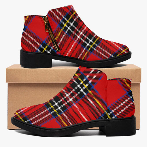 Classic Red Tartan Fashion Boots - Image 2