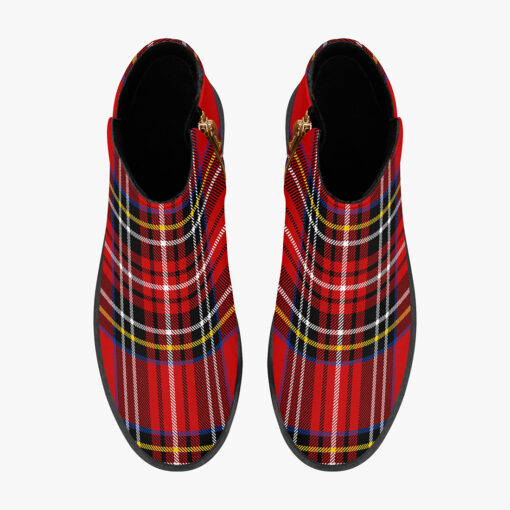 Classic Red Tartan Fashion Boots - Image 7