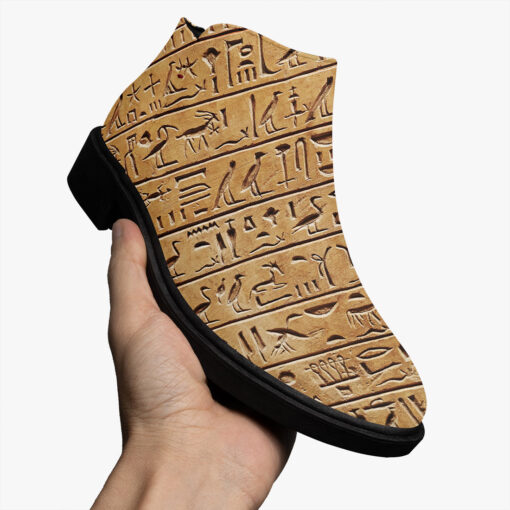 Egyptian Hieroglyphs Stone Fashion Boots - Image 3