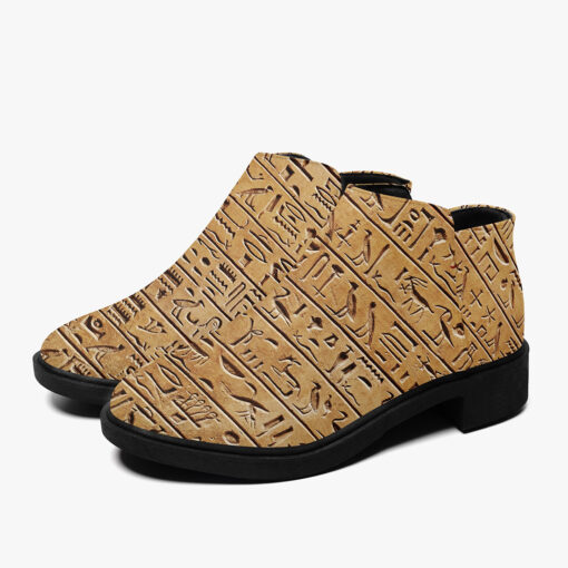 Egyptian Hieroglyphs Stone Fashion Boots - Image 5