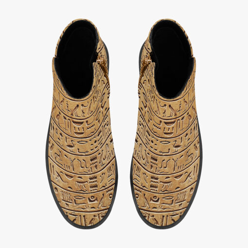 Egyptian Hieroglyphs Stone Fashion Boots - Image 7