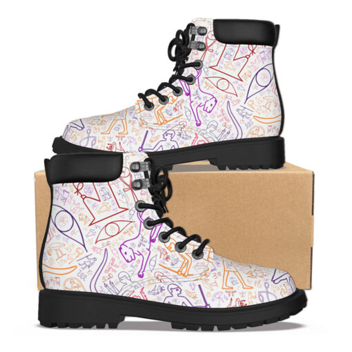 Colorful Egyptian Hieroglyphics Classic Boots