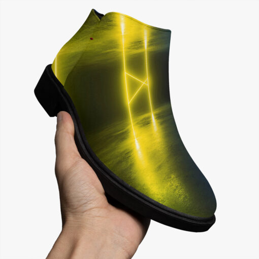 Yellow Blue Sci-Fi Neon Glowing Light Fashion Boots - Image 3