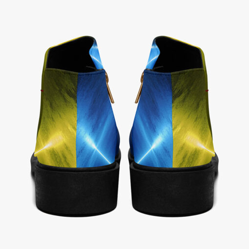 Yellow Blue Sci-Fi Neon Glowing Light Fashion Boots - Image 6