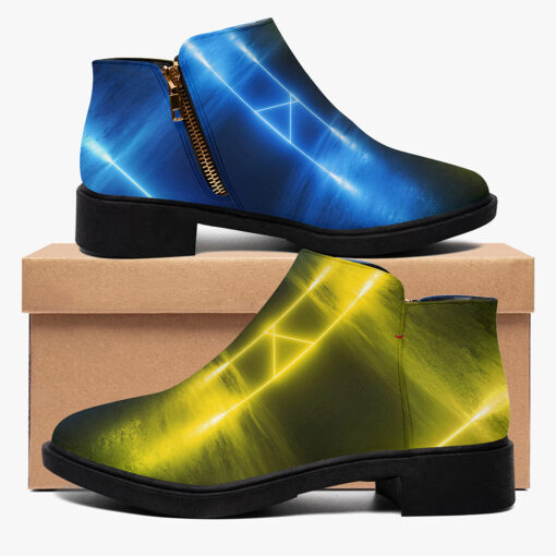 Yellow Blue Sci-Fi Neon Glowing Light Fashion Boots - Image 2