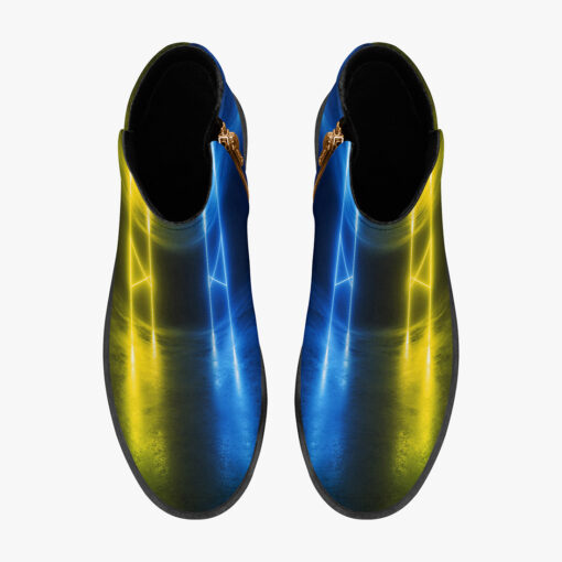 Yellow Blue Sci-Fi Neon Glowing Light Fashion Boots - Image 7