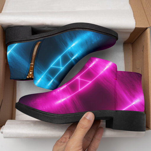 Fashion Boots Sci-Fi Neon Pink Blue