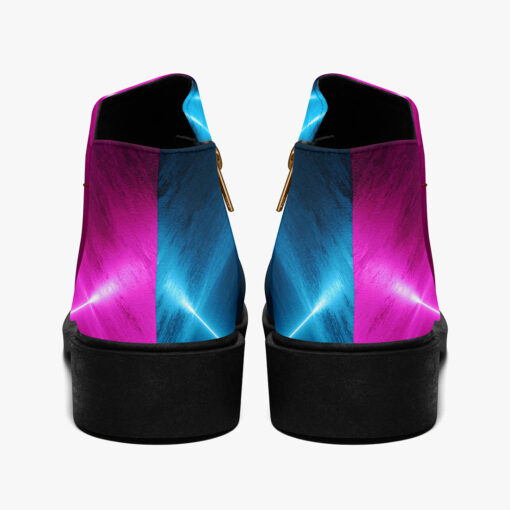 Fashion Boots Sci-Fi Neon Pink Blue - Image 6