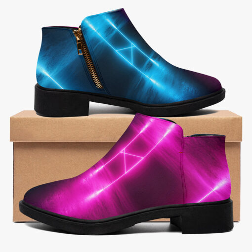 Fashion Boots Sci-Fi Neon Pink Blue - Image 2