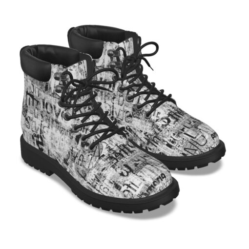 Vintage Newspaper Classic Boots - Image 5