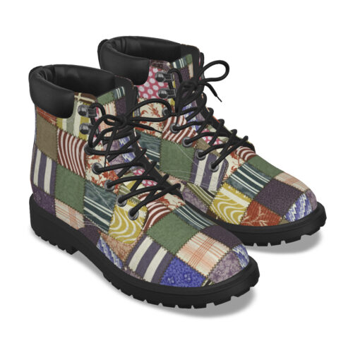 Cloth Patchwork Classic Boots - Image 5