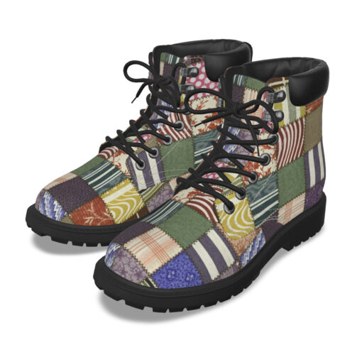 Cloth Patchwork Classic Boots - Image 2