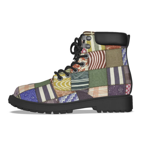 Cloth Patchwork Classic Boots - Image 3