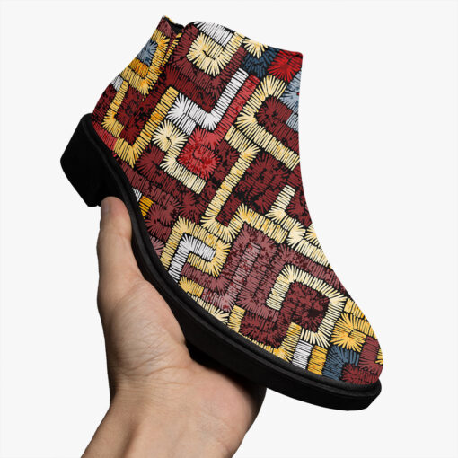 Ethnic Tribal Motifs Bohemian Fashion Boots - Image 3