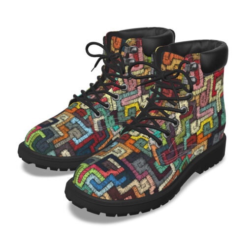 Ethnic Tribal Motifs Bohemian Classic Boots - Image 2