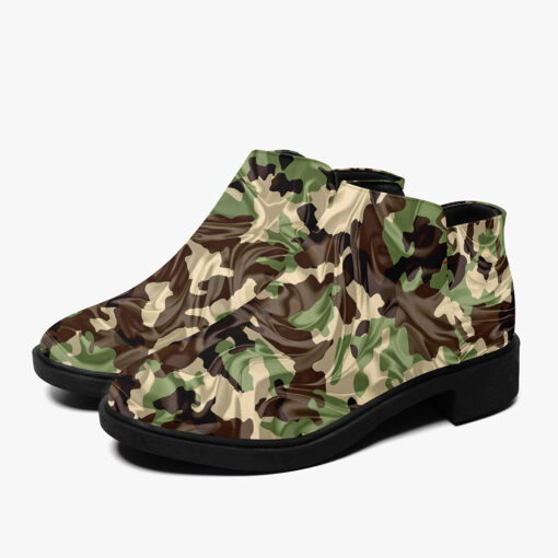 Crumpled Fabric Folds Camouflage Fashion Boots - Image 5