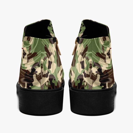 Crumpled Fabric Folds Camouflage Fashion Boots - Image 6