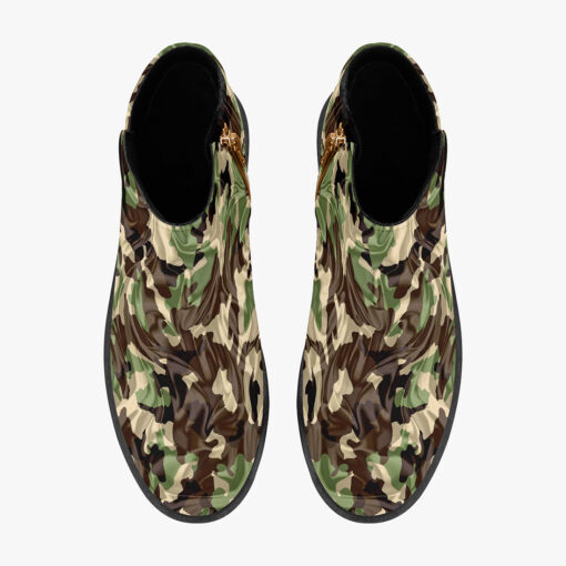 Crumpled Fabric Folds Camouflage Fashion Boots - Image 7