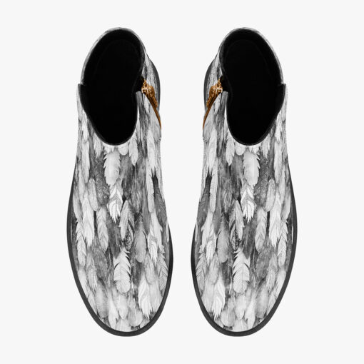 White Feathers Plumage Fashion Boots - Image 7