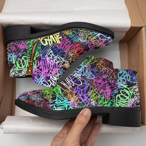 Colorful Graffiti Fashion Boots