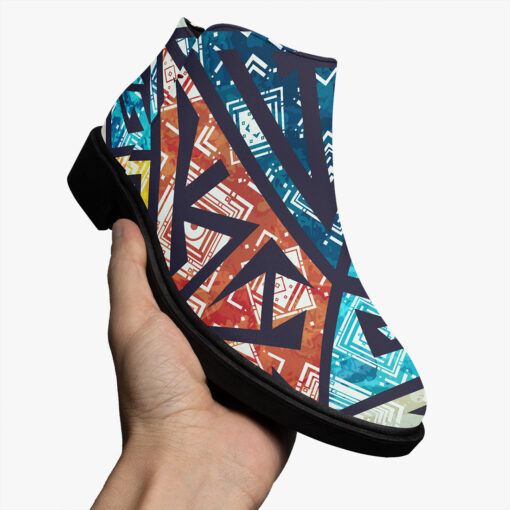 Geometric Pattern Fashion Boots - Image 3