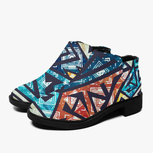 Geometric Pattern Fashion Boots - Image 5