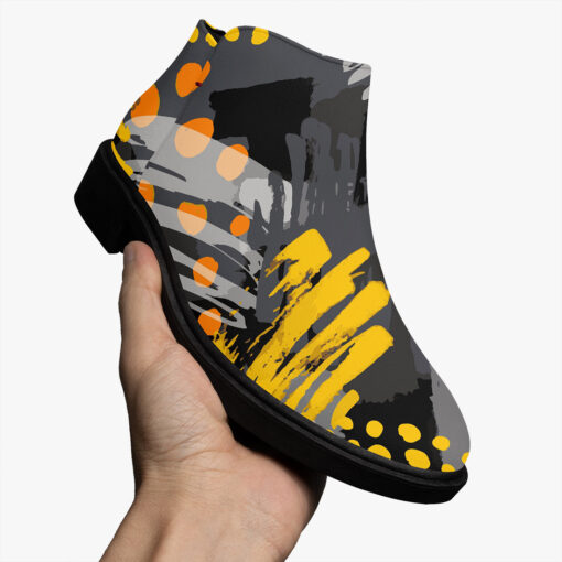 Expressive Ink Surface Graffiti Fashion Boots - Image 3